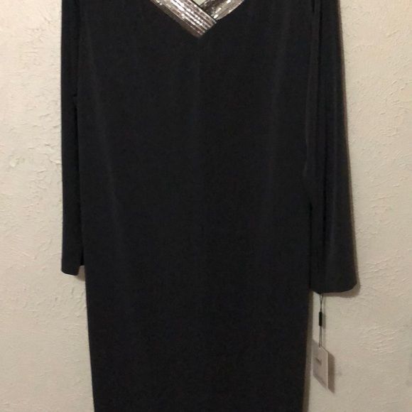 Calvin Klein Dresses & Skirts - Calvin Klein gorgeous night dress drop on the back silver sequins